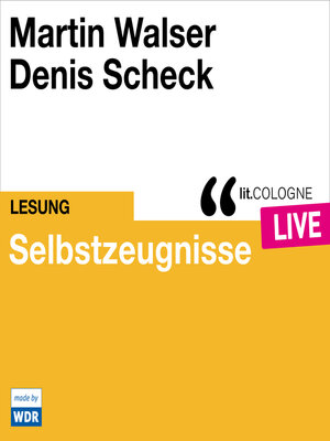 cover image of Selbstzeugnisse--lit.COLOGNE live (ungekürzt)